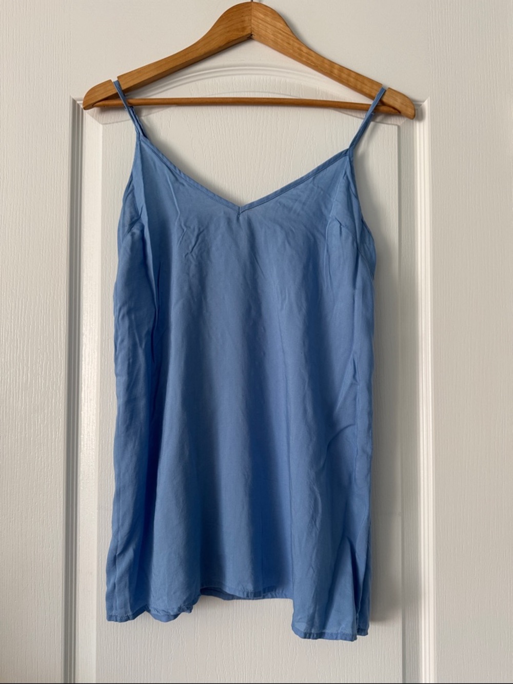 Free People Light Blue Spaghetti Strap V-Neck Cami Top Size XS